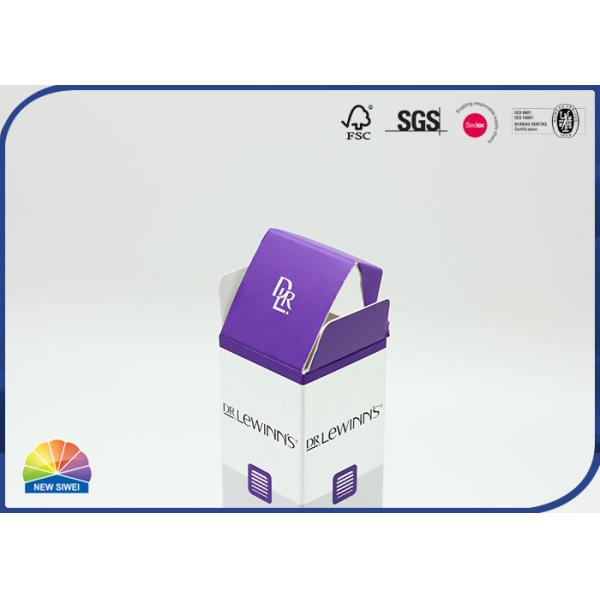 Revêtement UV inverse de papier argenté se pliant de empaquetage crème de boîte d'oeil