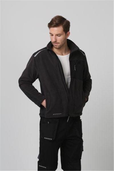Revestimento morno do micro velo dos homens, roupa de trabalho do inverno dos homens 320gsm