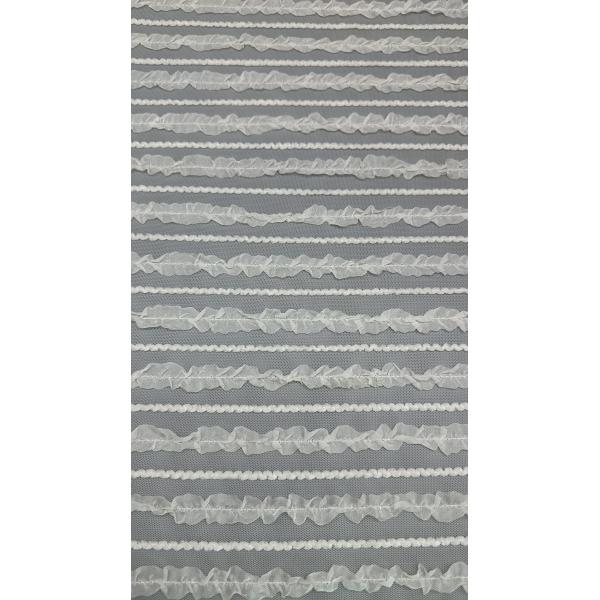 Tulle Mesh Fabric Lace Fabric Pleated Fabric For Garments Couture And Fashion Design