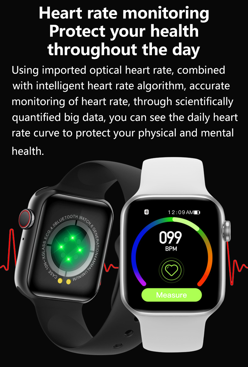 Smartwatch кислорода крови дозора 320*385 монитора тарифа сердца 50g T55 BP