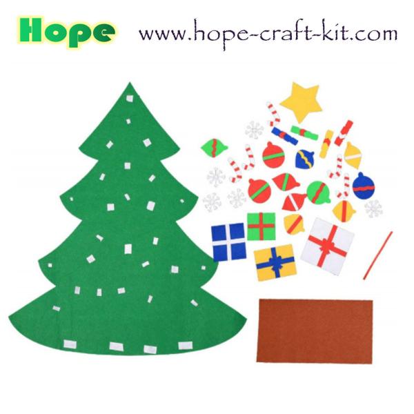 Merry Christmas Tree Decoration Hanging Pendants Felt Craft DIY Material for Kid Ornament Creative Craft Kits OEM ODM