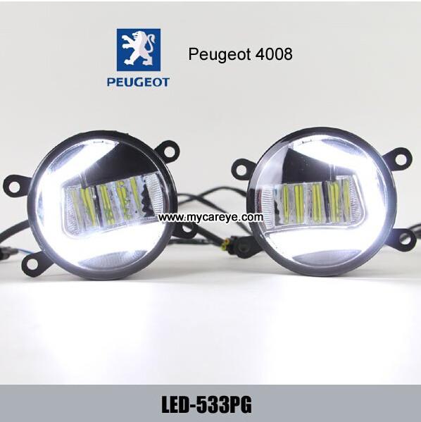 Peugeot 4008 front fog lamp LED steering daytime running lights kit DRL
