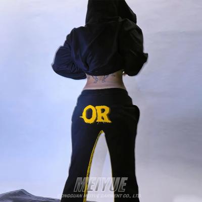 Embroidery personnalisé patch Hoodie Sweat Pant Tracksuit femmes pull unisexe Sweat 2 pièces costumes Sweatpants et Hoodie femmes ensemble