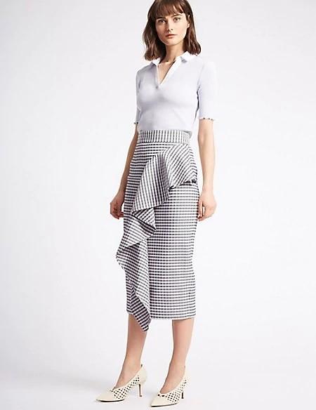 2018 Roupas de moda Rolo de lápis saias senhoras escritório 123123