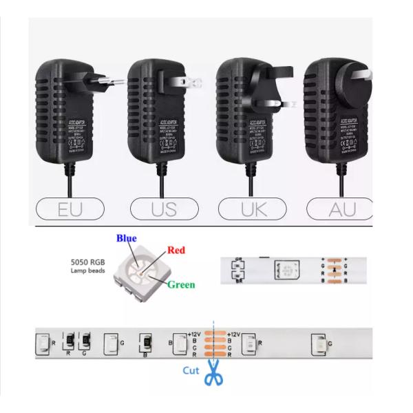 Outdoor White Pvc 7000K 1200mAh 3.7V Flexible LED Strip Lights