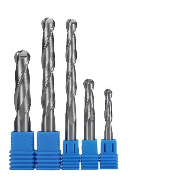 Manufacturing Production Solid Carbide 2 Flutes 3d Wood Carving Bitend Mill  Ball Nose Wood   Cnc High Hardness Machine Tool