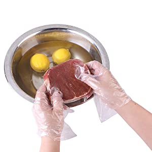 Cornstarch Made Biodegradable Compostable Disposable Food Hand Disposable Transparent Gloves, Long sleeves