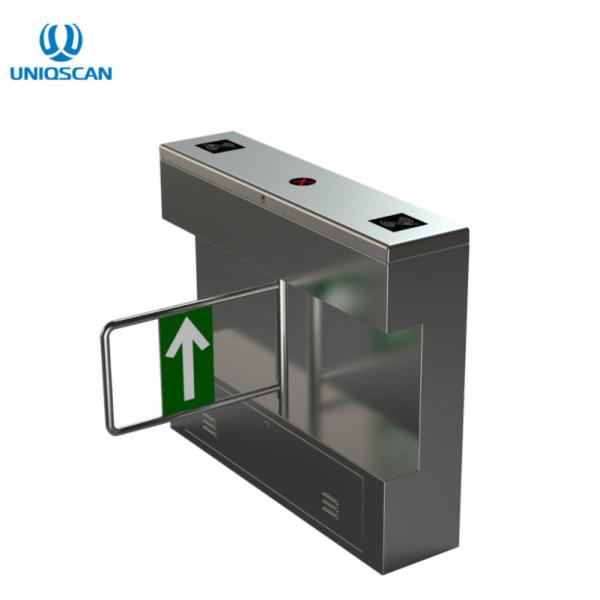 180 Degrees Flap Barrier Gate Stainless Steel Turnstile With Card Reader