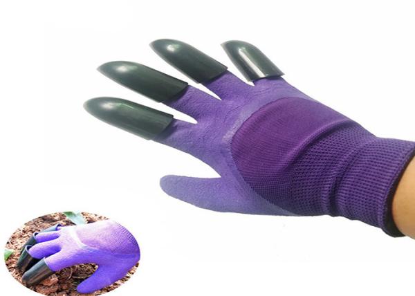 Plastic Garden Genie Gloves , S - XXL Ladies Garden Gloves With Claws