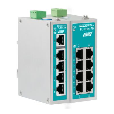 General Unmanaged Industrial Switchs support 5/8 way 100mbps