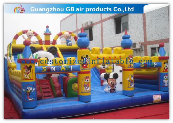 Commercial Inflatable Amusement Park Castles / Kids Toys Mickey Mouse Bounce House