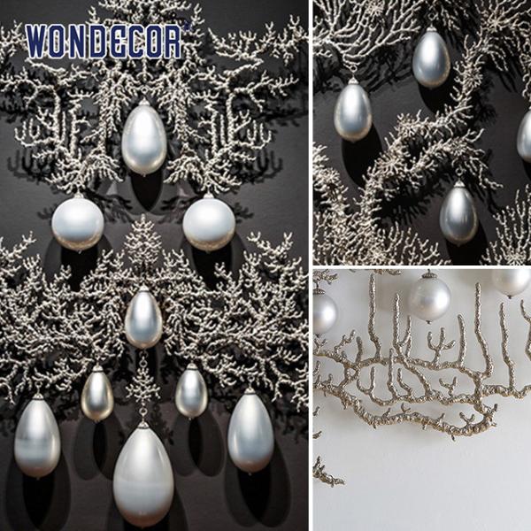 Устойчивость к погодным условиям Современные металлические скульптуры на стенах Искусство Коралловая жемчужина