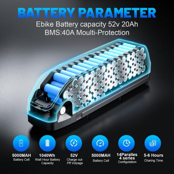 52V 30Ah Lithium Polly Ebike Bicycle Battery With Samsung 21700 5Ah Cells