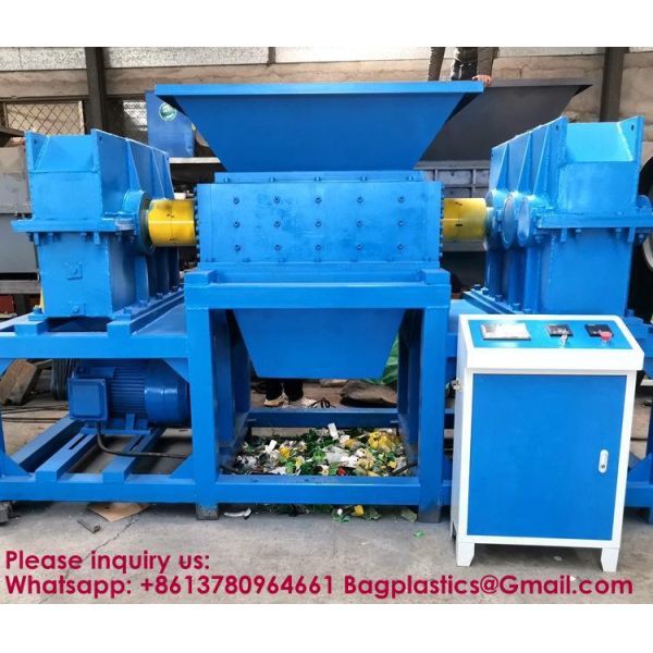 Double Shaft Metal Steel Shredder Scrap Car Recycling Machine For Metal Plastics Crusher Horizontal Baler Vertical Baler Metal Balers Dual-Shaft Shredder Spiral Pulverizer Straw Baler