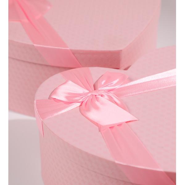 Heart Shaped Bow Knot Chocolate Paper Packaging Boxes Purple Color