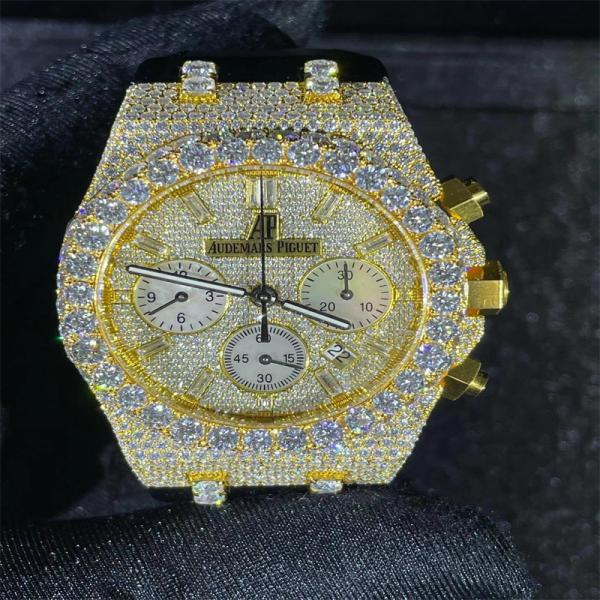 America Moissanite Diamond Watch Set Chain Moissanite Mens Watches In Europe