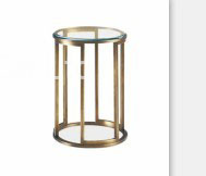 Stainless Steel Gilding Glass Top Coffee Table French Elegant