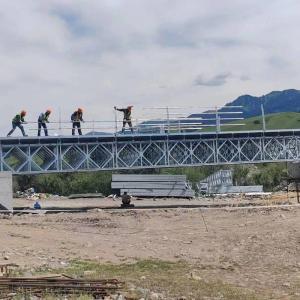 Prefab Steel Bridge Galvanized Or Pained Steel Frame Bridge 50-100 years Design