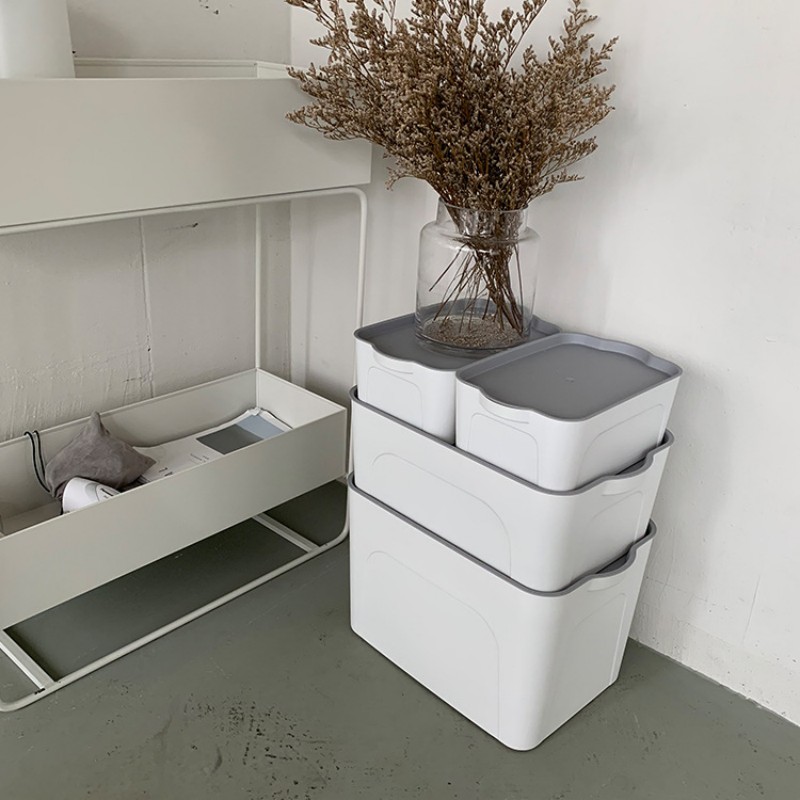 Factory Manufacture Large Capacity Four-Piece Dustproof Plastic Clothing Storage Boxes With Lid
