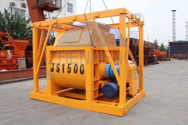 1500l Civil Construction JS1500 Cement Mixer Machine Compulsive With Electric Oil Pump
