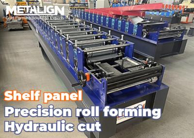 Custom Cut & Bent Shelf Panel Roll Forming Machine 10m/Min 5.5Kw