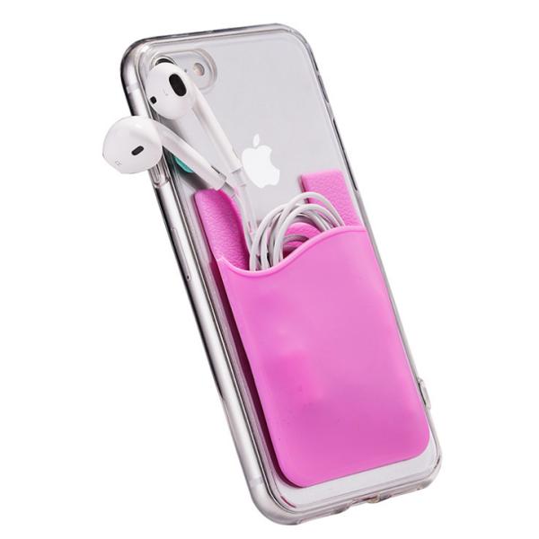 3M Sticker Silicone Credit Card Holder Full Color Printing Logo OEM / ODM Accepted