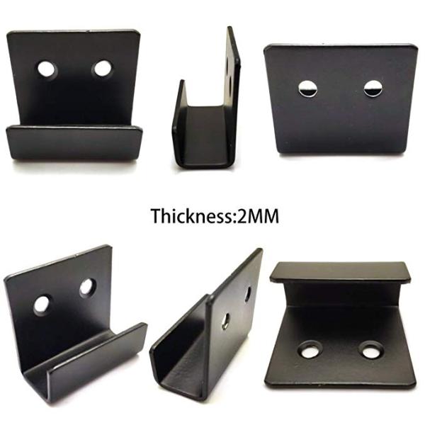 Soporte de montaje de gancho fijo soporte de display de baldosas de pared colgante en plata negra