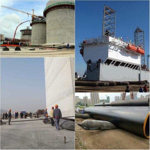 ar de borracha de nylon bolsas a ar de lançamento enchidas ISO17357 do navio 0.20Mpa