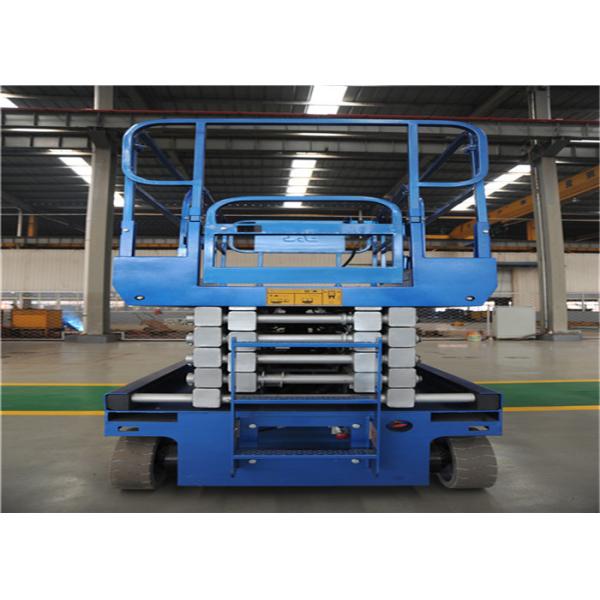 90 Degree Steering Rough Terrain Scissor Lift , Portable Scissor Lift Space Saving