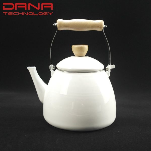 White Enamel Metal Steel Water Kettle Teapot Stovetop Teapot 0.7L 1.2L 1.5L