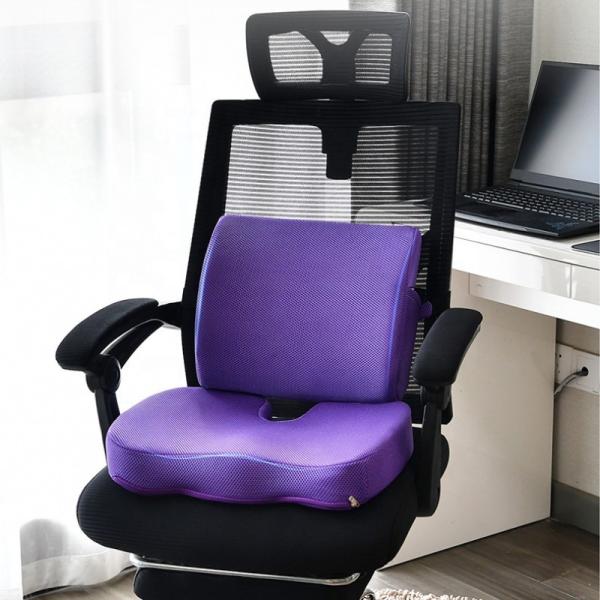 Anti-Static Polyester Cover Memory Foam Seat Cushion for Wheelchair and Lumbar Support