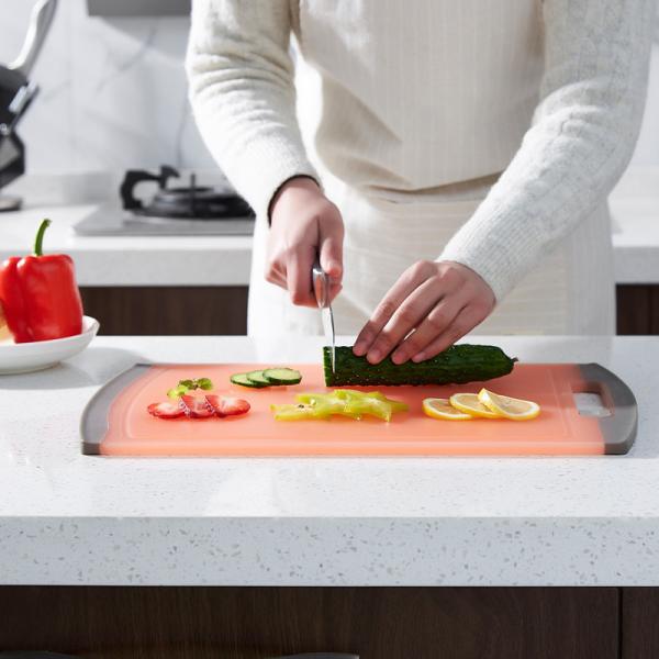 Hot Sale Plastic Meat Cutting Board Vegetable Chopping Board For Kitchen has the function of sharpening knives