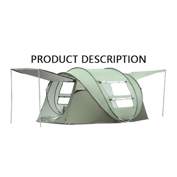 Панорамное окно с панорамным экраном зеленый 190T ПУ покрытый полиэстер Поп-Up палатка для кемпинга для активных действий на открытом воздухе