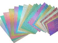 Film pailleté à paillettes scintillantes pour l'emballage de cadeaux, la décoration artisanale, les projets de bricolage, effet holographique brillant, facile à couper