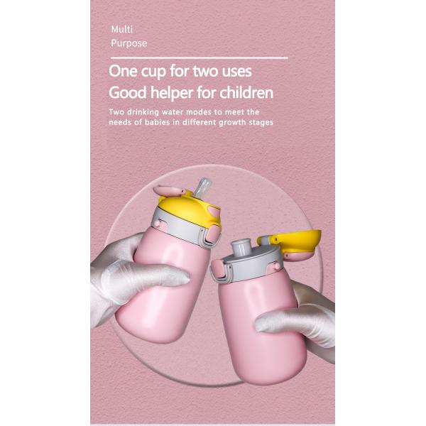 Kids Thermos Flask Stainless Steel Thermo Bottle Sublimation Water Bottle With Strap