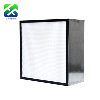 Glassfiber HEPA & ULPA Filters Deep Pleated HEPA Filter  Aluminum Or Galvanized Frame