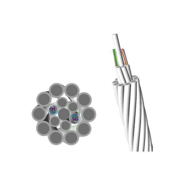 Opgw село кабель на мель оптического волокна, алюминиевый кабель оптического волокна ядра 300m многослойной стали 96