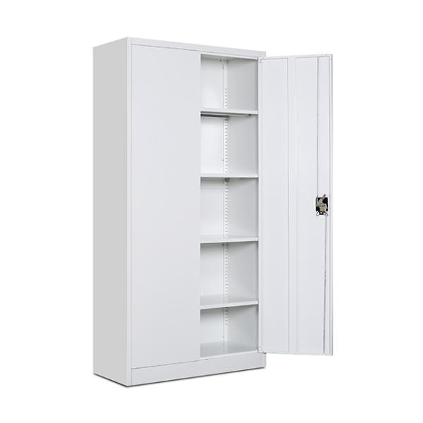 Office 2 Swing Door Locking Steel Filing Cupboard Easy Assemble Functional