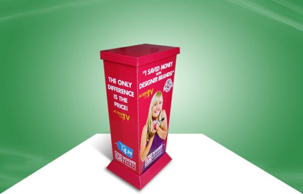 Escaninhos vermelhos da descarga da unidade de exposição do cartão da impressão 4C/5C/6C para cosméticos