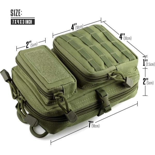 Tactical Molle Utility Pouch, EDC Tool Pouch Tactical Phone Pouches Mini Waist Pouches Medical EDC IFAK Pack Design