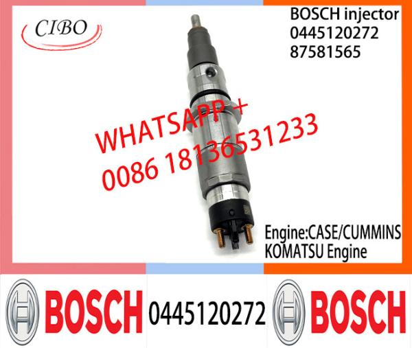 Conjunto original 0445120272 do injetor de combustível diesel de BOSCH 0445120272 87581565 para o motor de CUMMINS KOMATSU do CASO