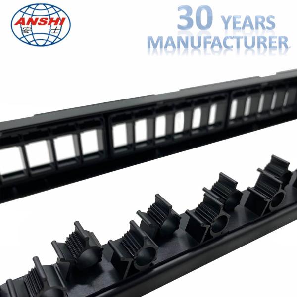 1u Cat6 24 Port Modular Type Utp Patch Panel With Rear Cable Management