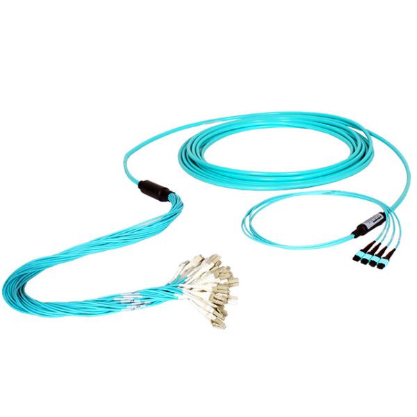 PVC LSZH OM3 48 Core MPO TO LC Optical Fiber Cable
