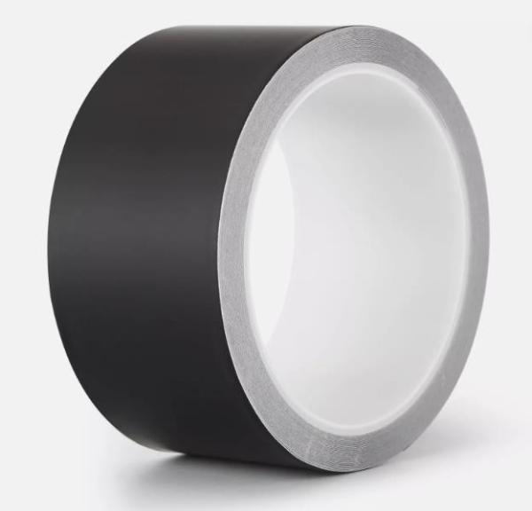 Black Lacquered Aluminum Foil Adhesive Tape With 3% Elongation For Superior Sealing And Bonding