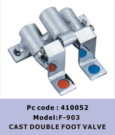 Metal Commercial Dishwashing Equipment Brass Foot Valve With Faucet