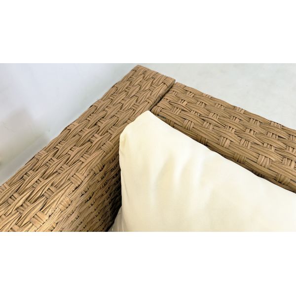 8 Pieces Set Modular Outdoor Rattan Sofa Set with Cushions L Shaped Patio Furniture Set for Garden Backyard