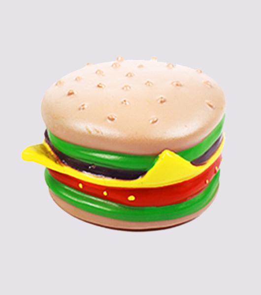 45 Gram Hamburger Dog Vinyl Pet Toys For Dog Training / Playing / Chewing