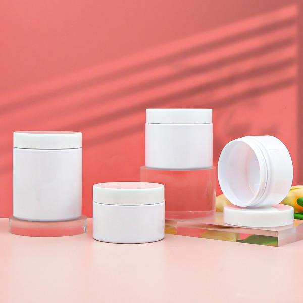 Jars Fancy Wide Mouth Airtight Packaging Cosmetic Mell Proof Candy Plastic PET Guangdong White Eco Friendly Cosmetic Jars EMO XH