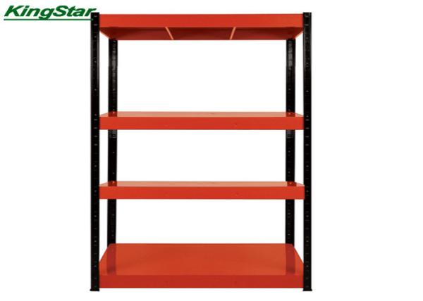 Heavy Duty Boltless Metal Shelving , 4 Tier Metal Shelving Unit With No Loose