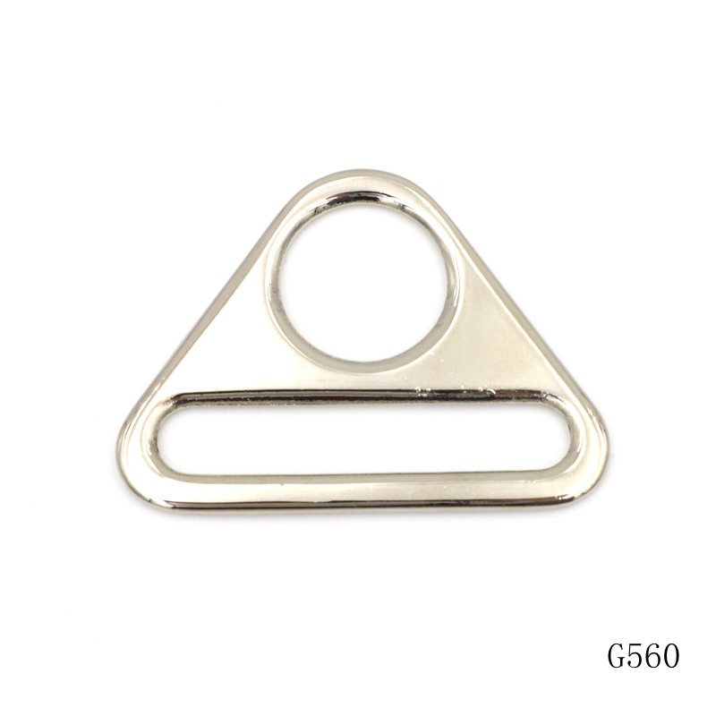 Triangle Metal Slide Adjuster Bag Hardware Shoulder Strap Slider Buckle Custom Zinc Alloy Triangular Ring for Handbag Strap